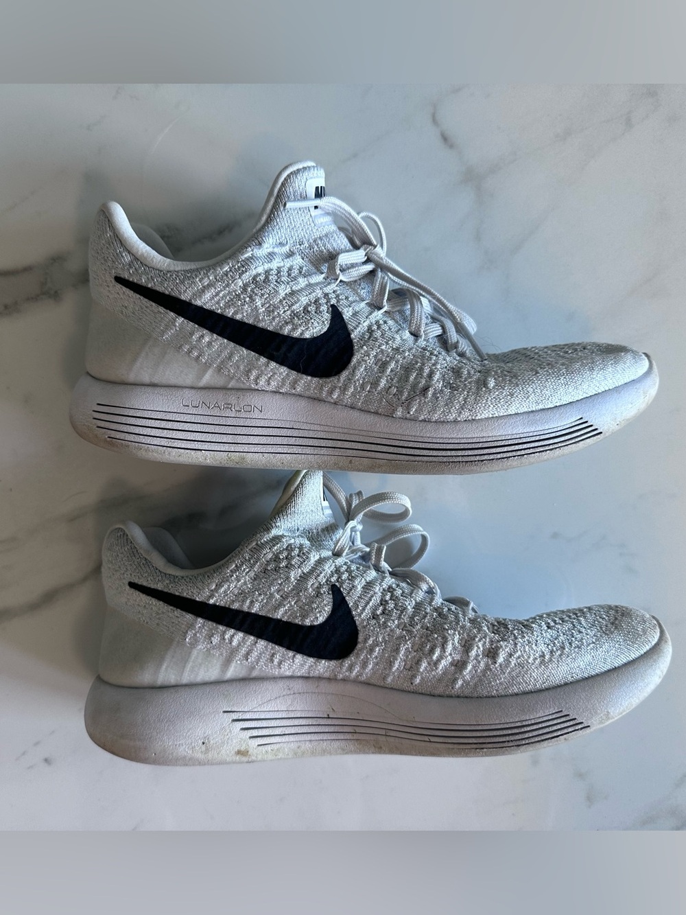 Nike Women’s White Sneakers with Black Swoosh